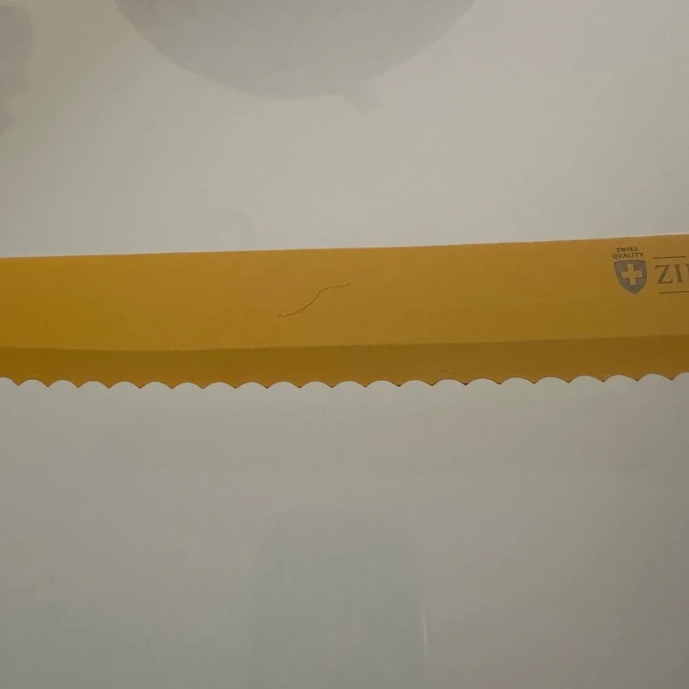 Yellow Serrated Kitchen Knife new